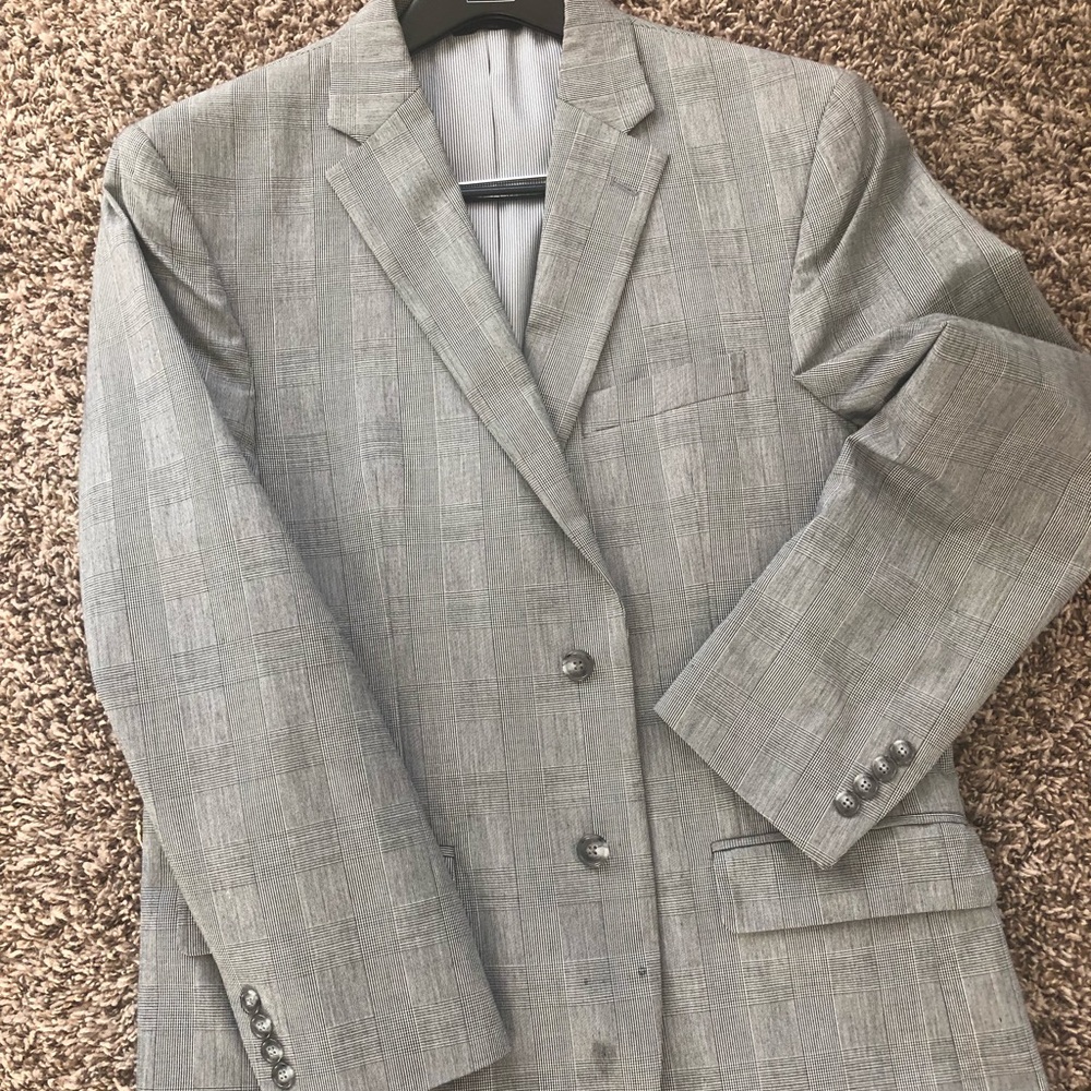 Jos A Bank Black,  gray, white check Sport Coat
